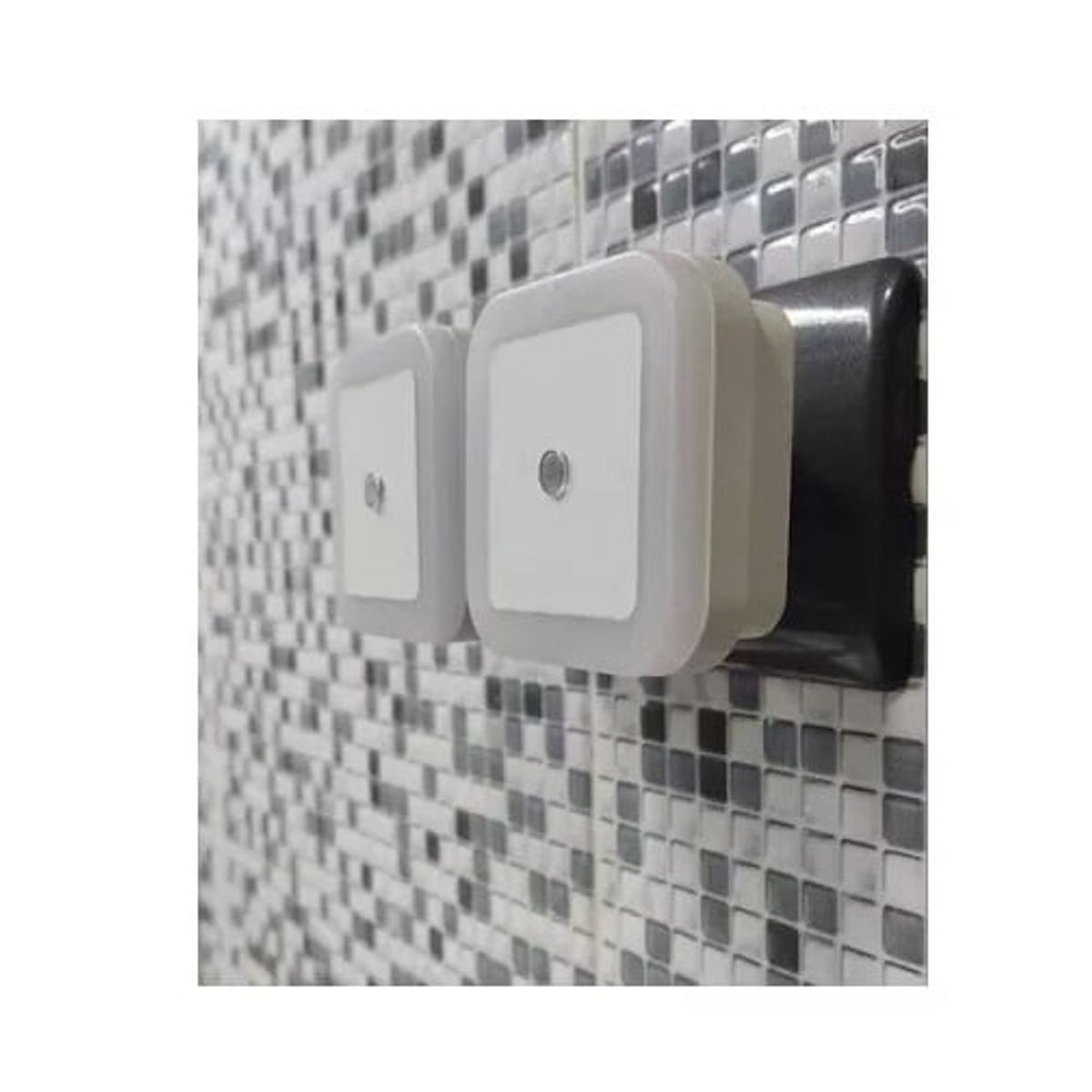 WW DESIGN - Pack 2 Lámparas Nocturnas Cuadradas para Bebé – Sensor de Oscuridad Automático