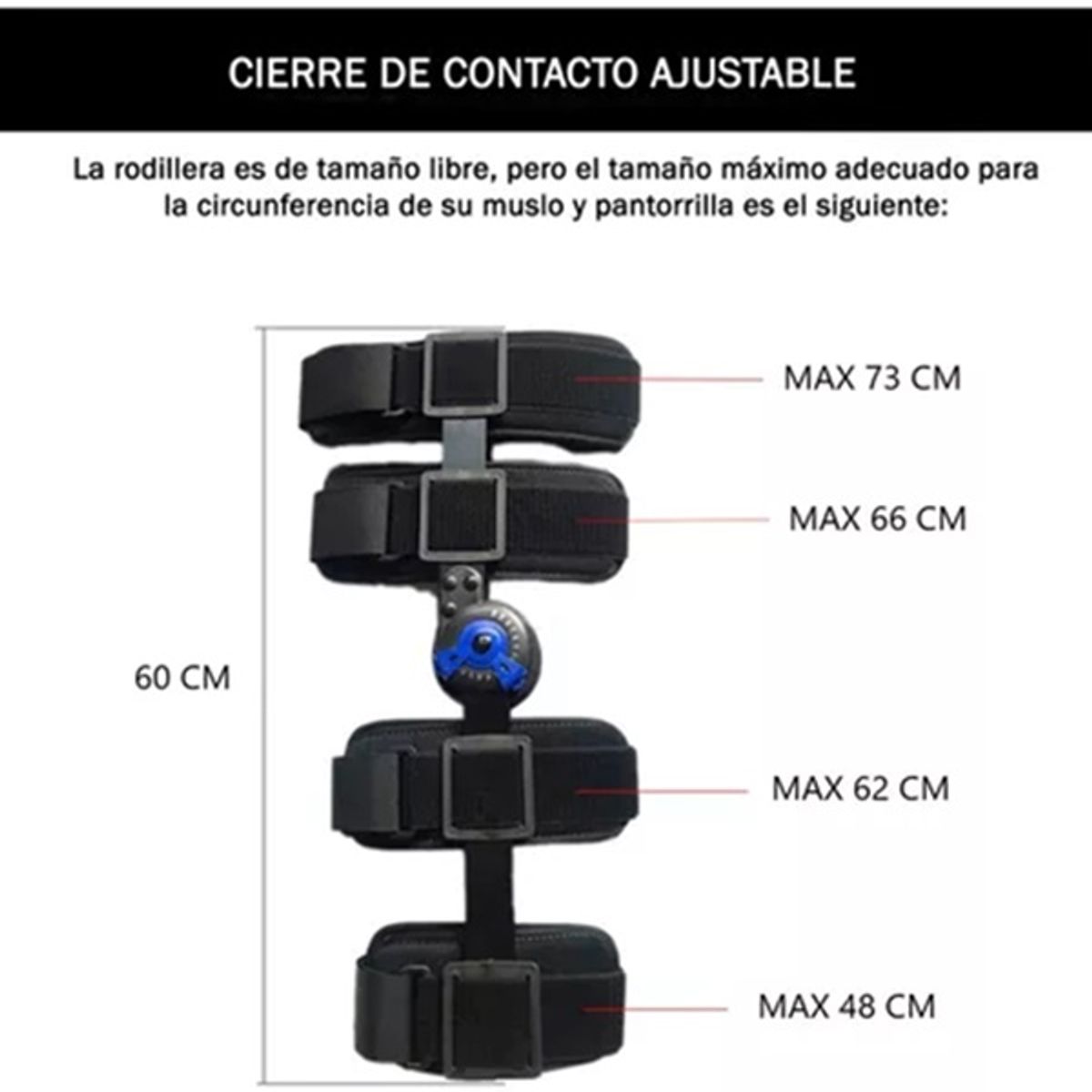 ONEDER - Rodillera Rom Con Bisagras Ajustable De 0 A 120 Grados Talla L