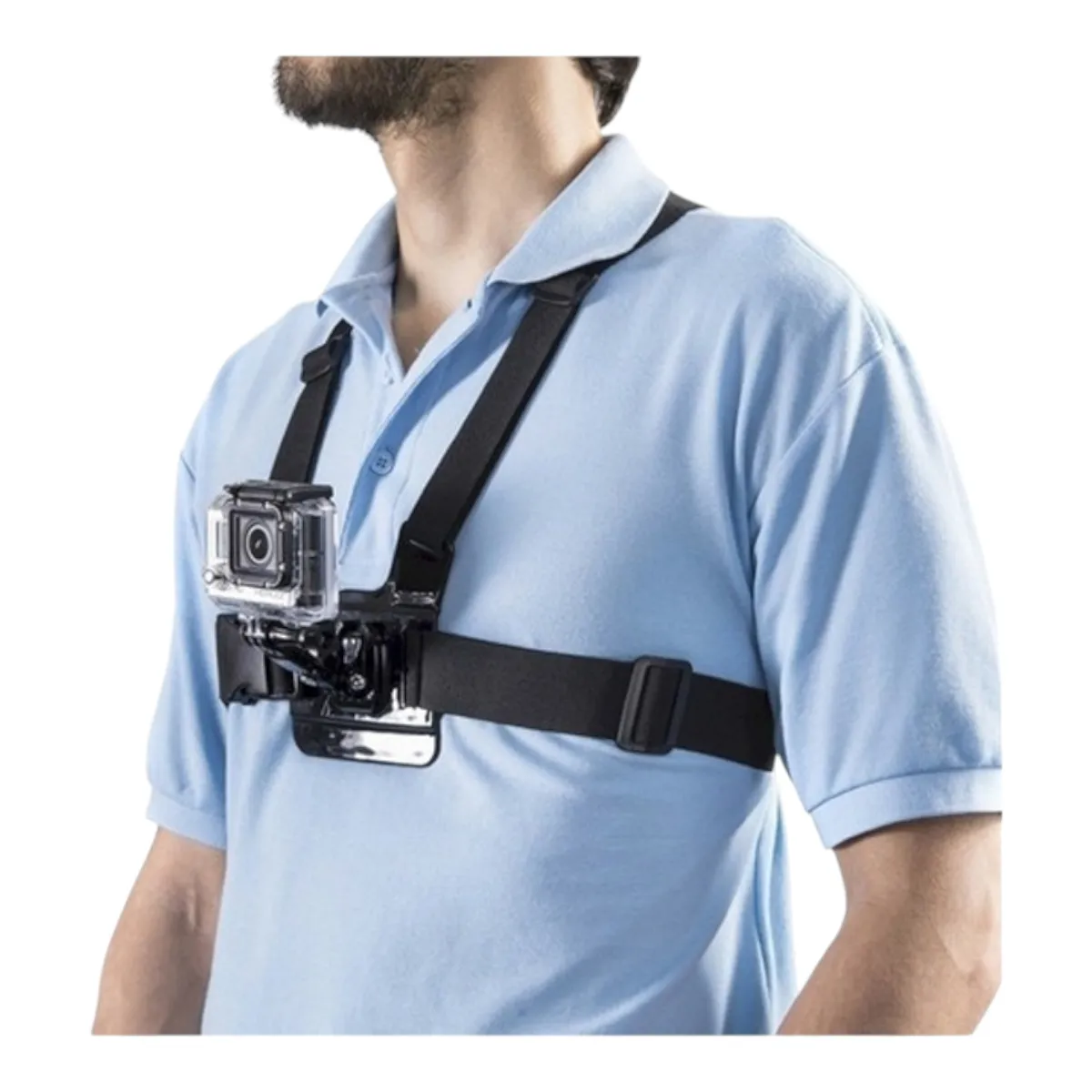 GENERICO - Porta Gopro Para Pecho Elasticado En Bolsa