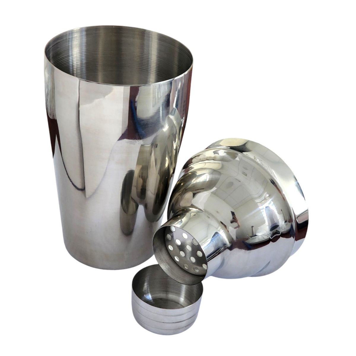 GENERICO - Coctelera Acero Inoxidable 500 Ml Filtro Tapa Baja 14245