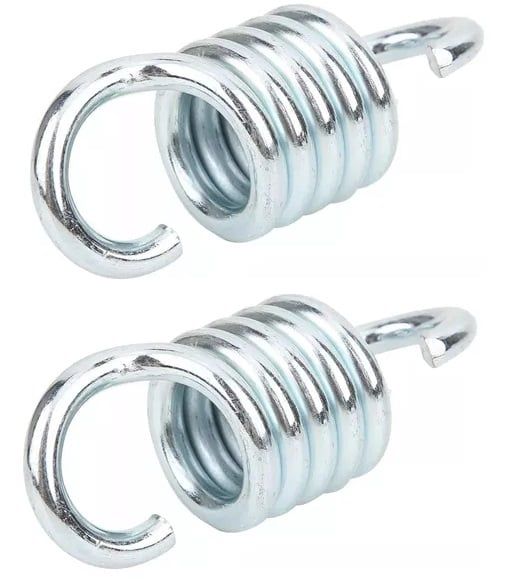 WW DESIGN Pack 2 Resortes de Acero Cromado para Hamacas o Sillas Colgantes, Alta Resistencia