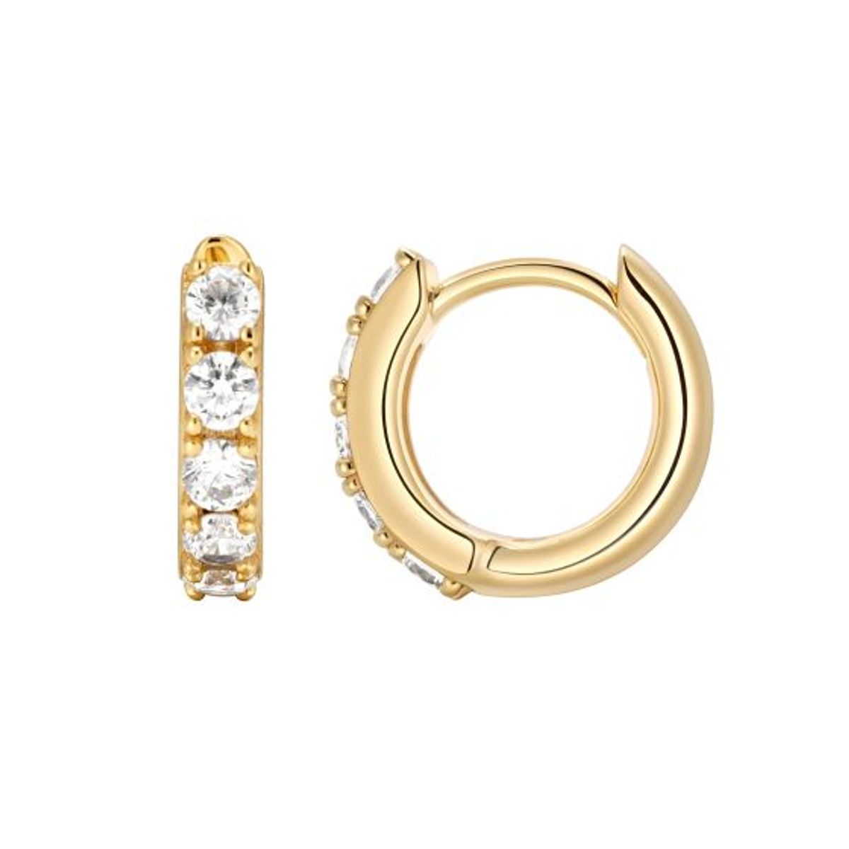 BLOOM CRYSTAL - Argollas Eternity Bold de 12mm con Cristal de Austria en plata de ley