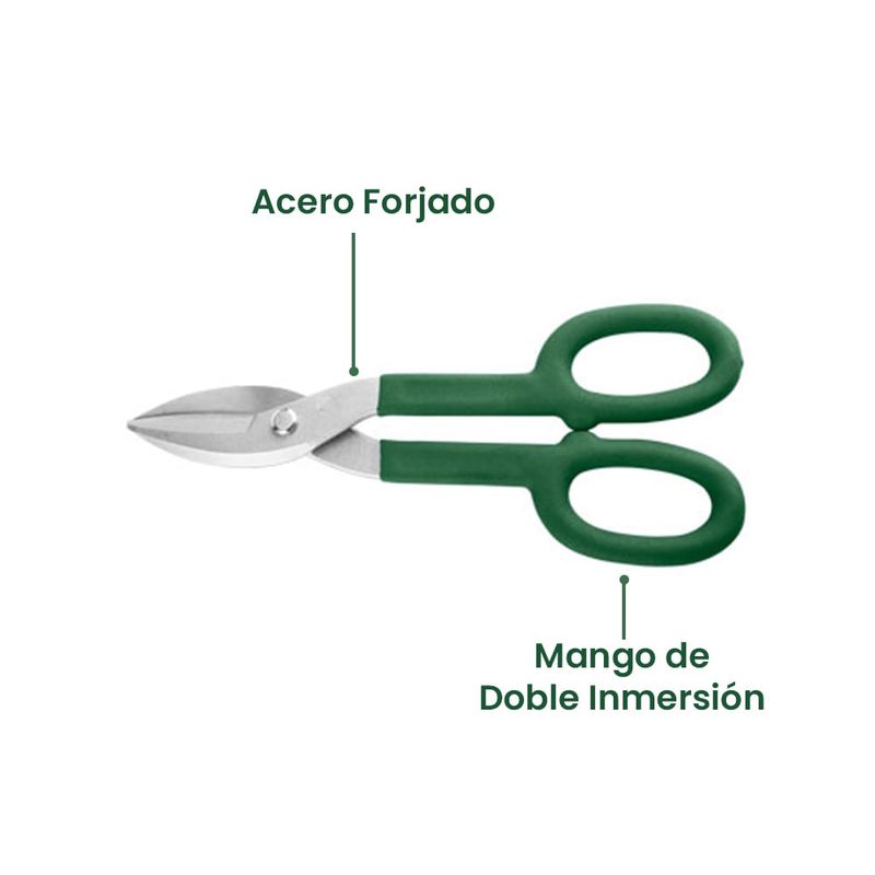 JADEVER - Tijera Hojalatera 10 Pulgadas 250mm JADEVER