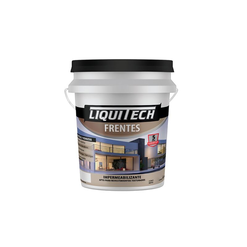 GENERICO - Impermeabilizante para frentes y muros Liquitech 4 Lts./ Negro