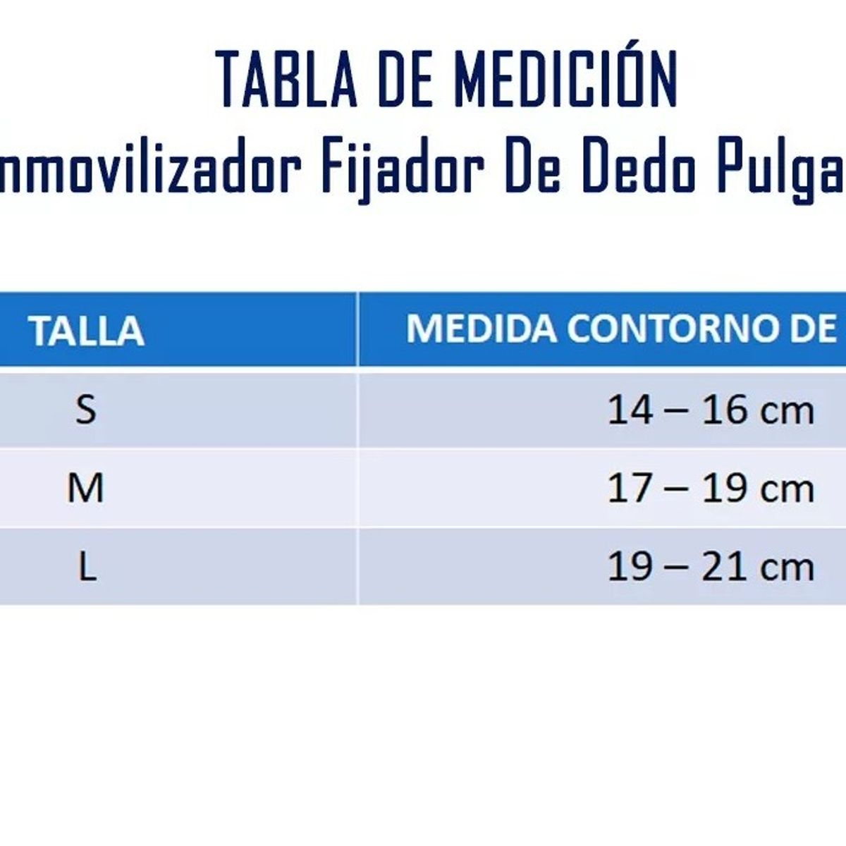 ONEDER - Inmovilizador Fijador Dedo Pulgar Talla L Mano Izquierda