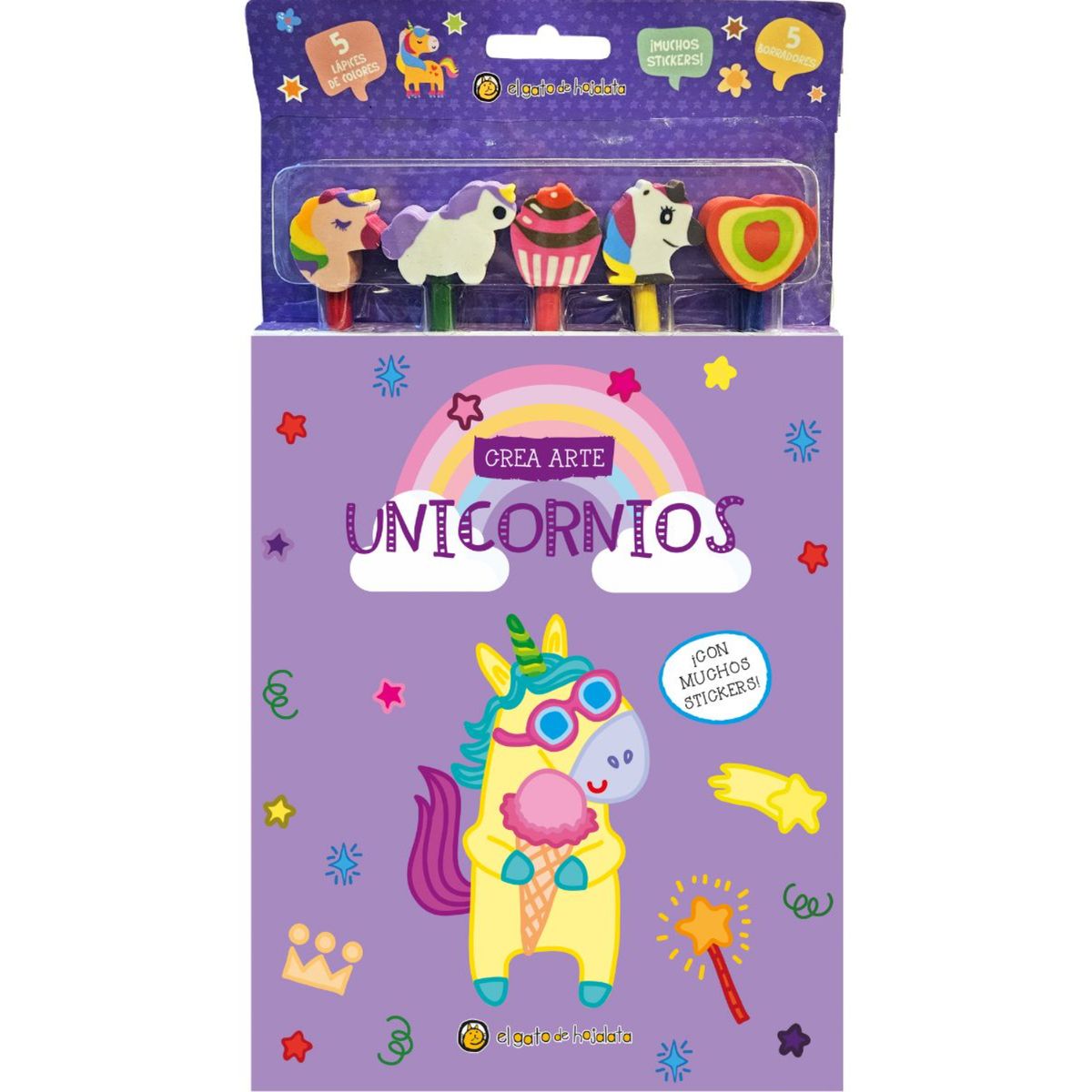 EL GATO DE HOJALATA - Unicornios (Crea Arte: Lápices, Borradores)