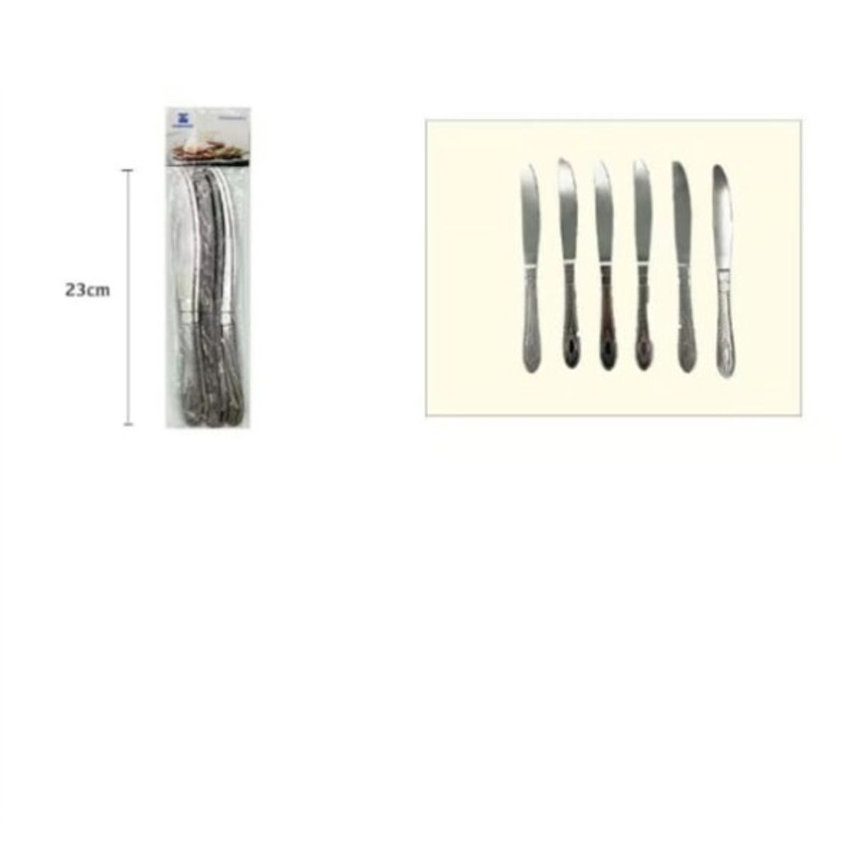 GENERICO - Cuchillo Acero Inoxidable 6 Piezas Cocina