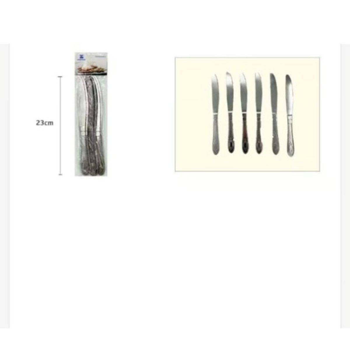 GENERICO - Cuchillo Acero Inoxidable 6 Piezas Cocina