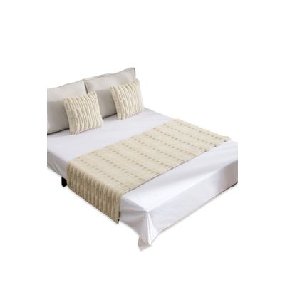 Imagen 2 del producto PIECERA DE CAMA DECORATIVA MODELO BAMBÚ BEIGE