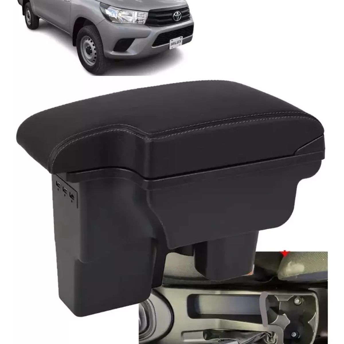 MUNDO MAGIA - Consola Apoyabrazos Toyota Hilux 2016-2024