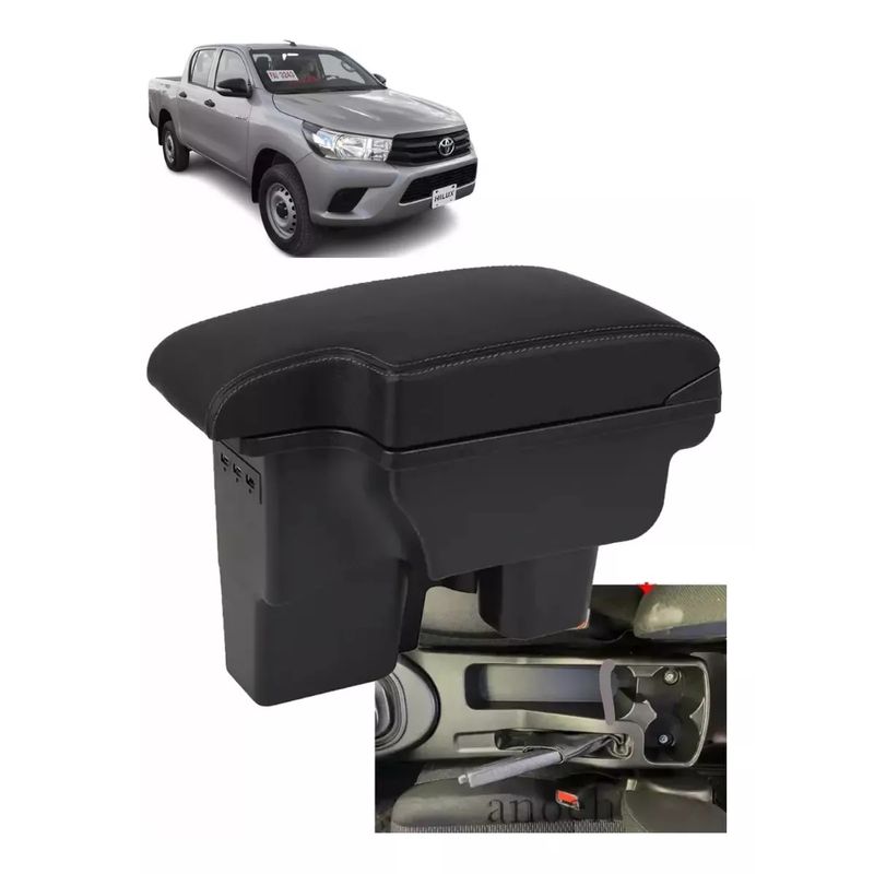 MUNDO MAGIA - Consola Apoyabrazos Toyota Hilux 2016-2024