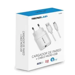 TECNOLAB - CARGADOR MICRO USB 2.4 AMP TL040