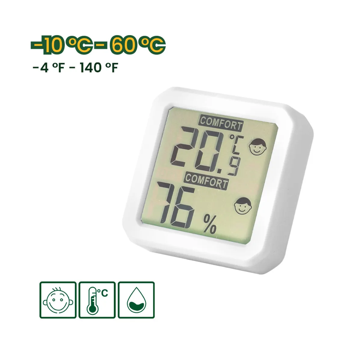 JADEVER - Termómetro Digital de Temperatura y Humedad Interior JADEVER