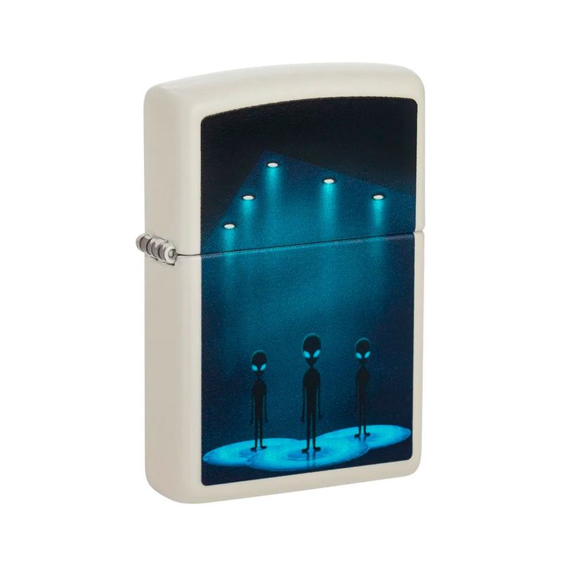 ZIPPO - Encendedor Zippo Aliens Glow Design Blanco ZP49487 - Blanco
