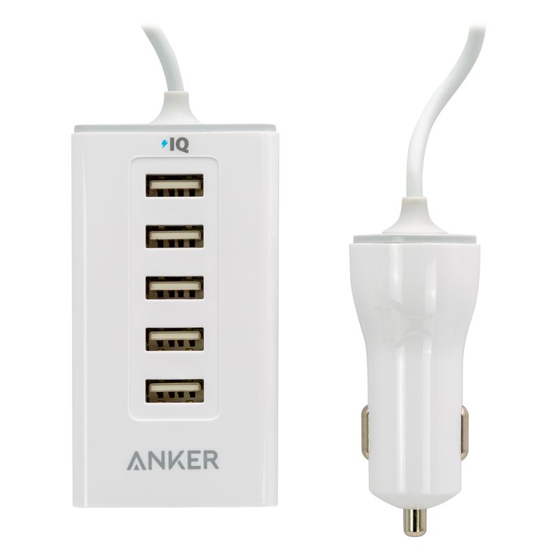 ANKER - CARGADOR AUTO 5 PUERTOS USB ANKER A2311 OPEN BOX