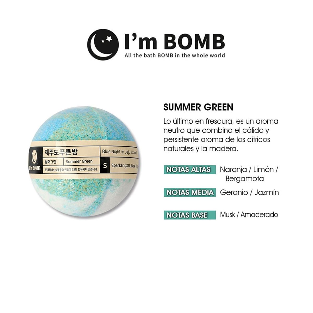 I'M BOMB - Bomba De Tina Efervescente Summer Green 120g Im Bomb