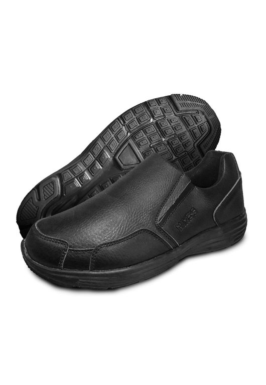 ZapatoZapatilla Slip On Cuero Negro MIKES