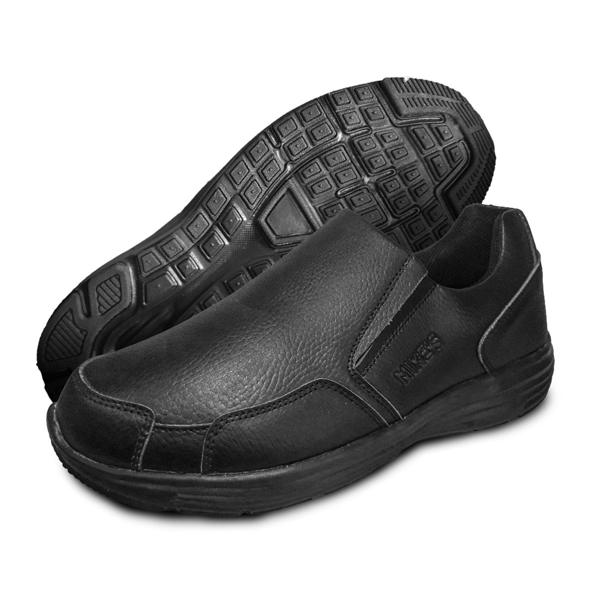 MIKE'S - ZapatoZapatilla Slip On Cuero Negro MIKES