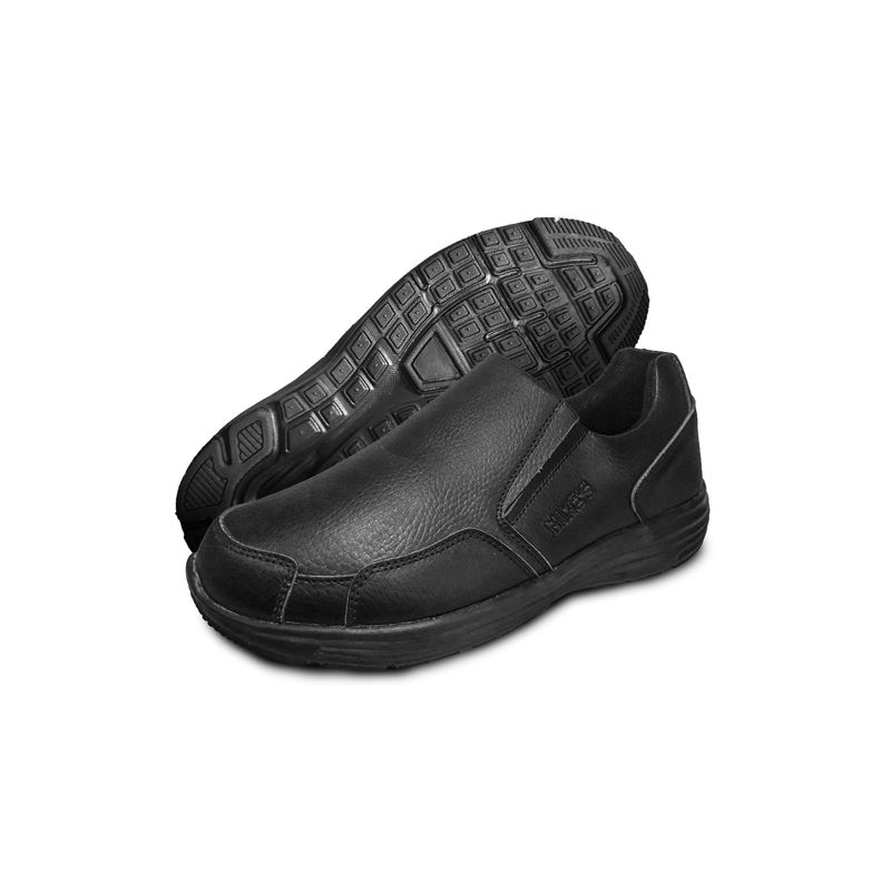 MIKE'S - ZapatoZapatilla Slip On Cuero Negro MIKES