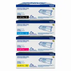 BROTHER - Pack 4 Toner Genuinos Tn-411 Bcmy Hl-l8360 Mfc-l8900.