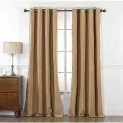 CLEMS - Pack 2 Cortina Tradicional 100% Blackout Dorado