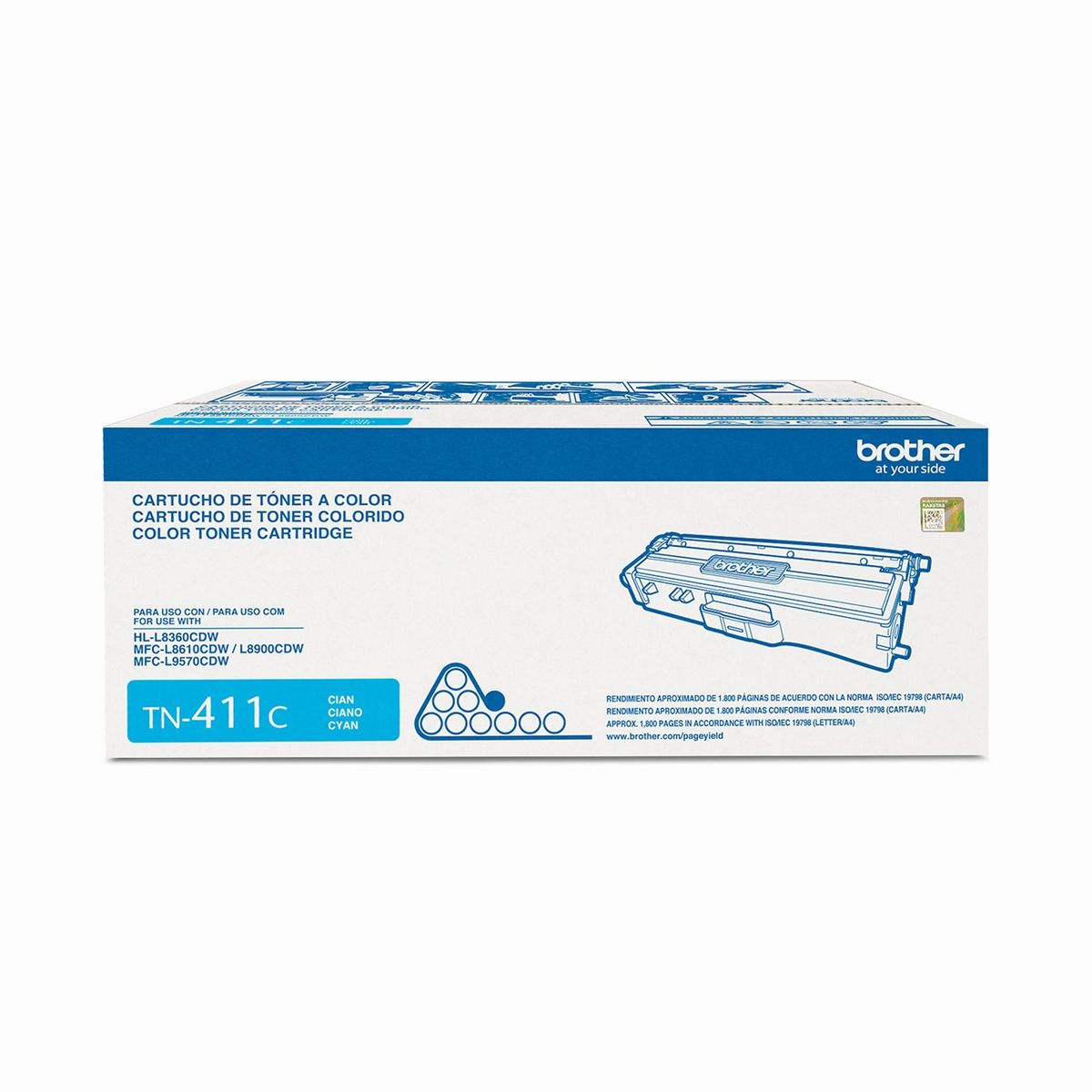 BROTHER - Toner Brother Tn-411 Cyan Genuino Hl-l8260 L8360 L8610 L8900 con iva