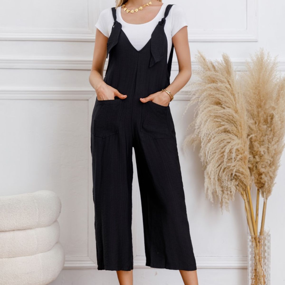 LIKE SHOP - Enterito Mujer Jardinera Midi Primavera Verano Tirantes 3325