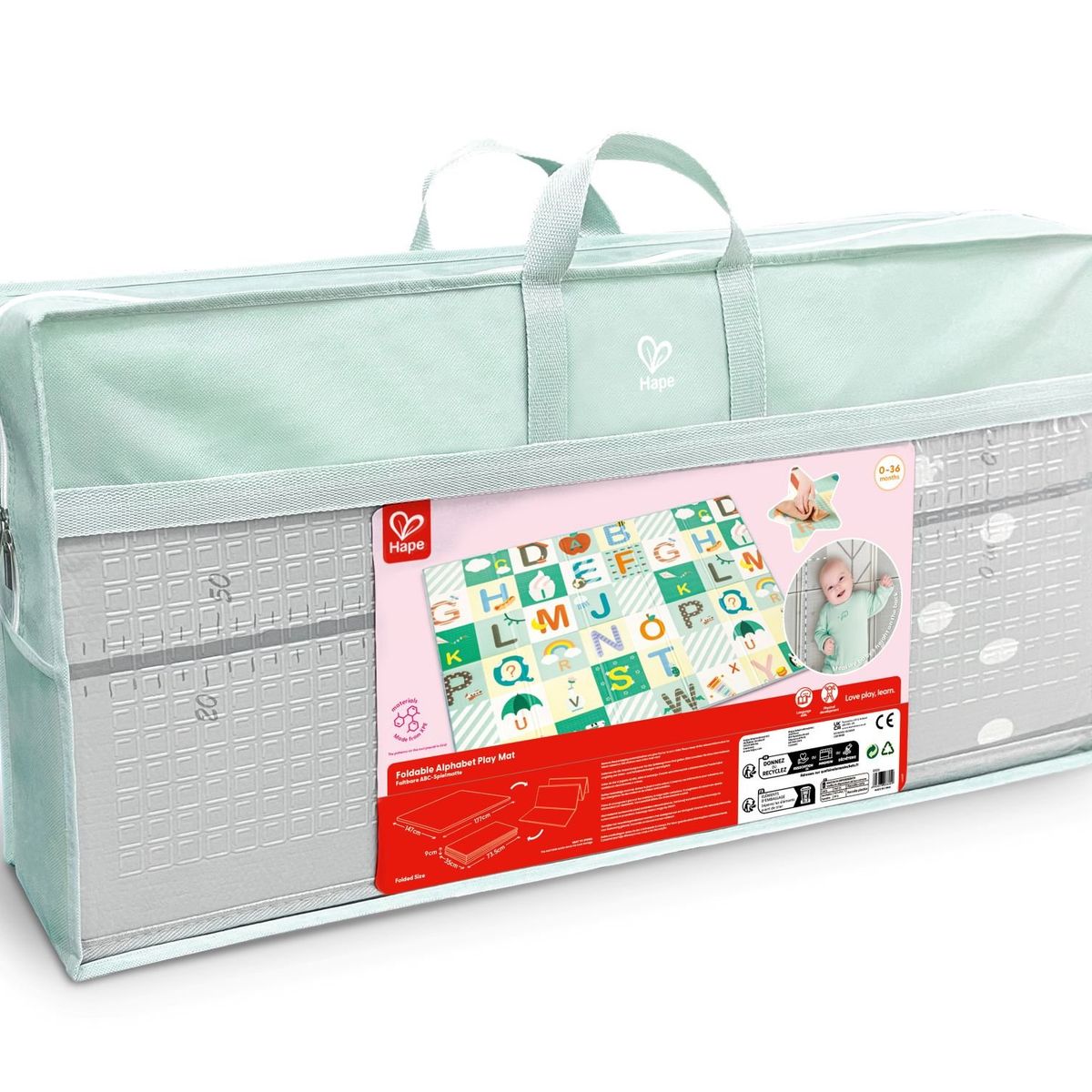 HAPE - Colchoneta de juego con letras plegable