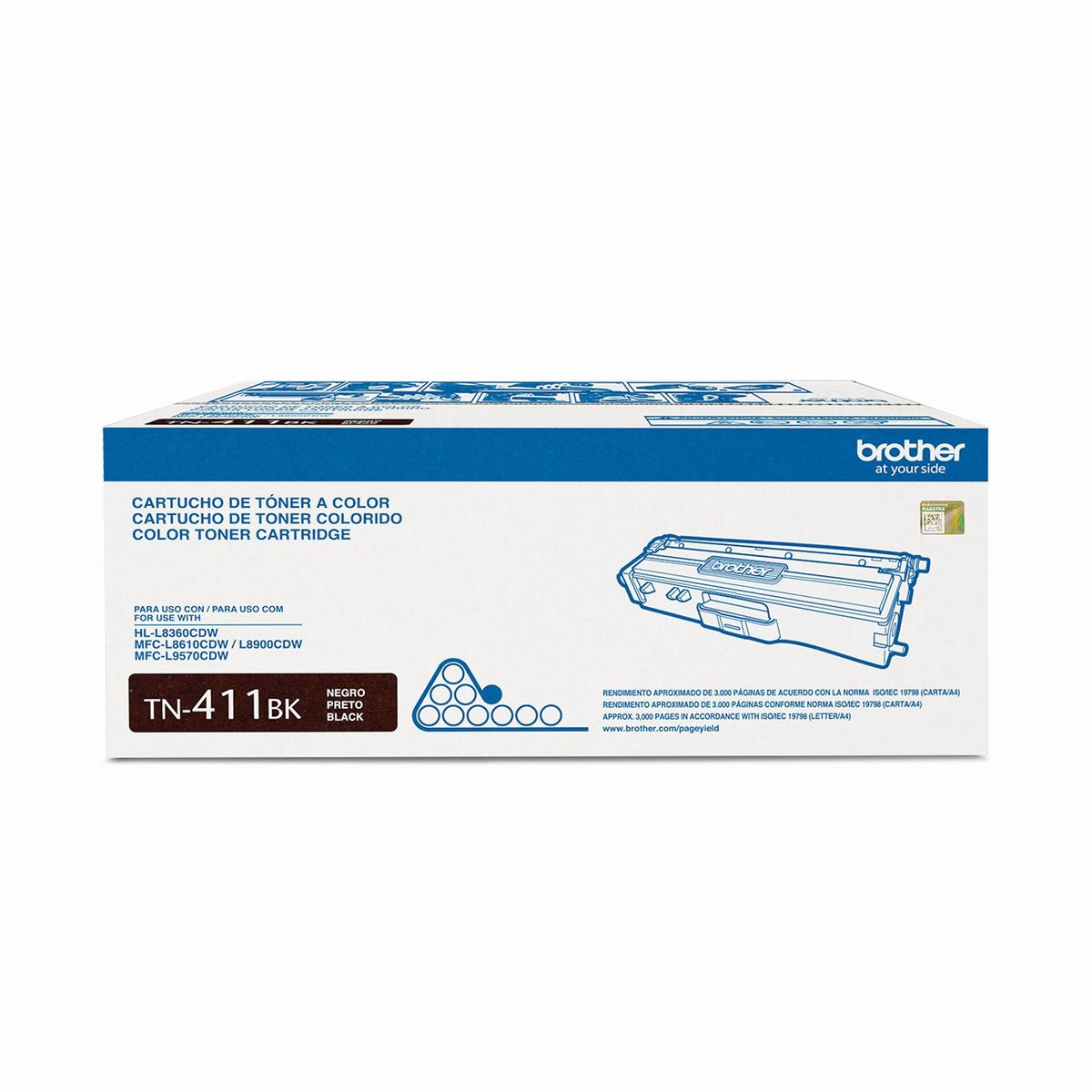BROTHER - Toner Brother Tn-411 Negro Genuino Hl-l8260 L8360 L8610 L8900