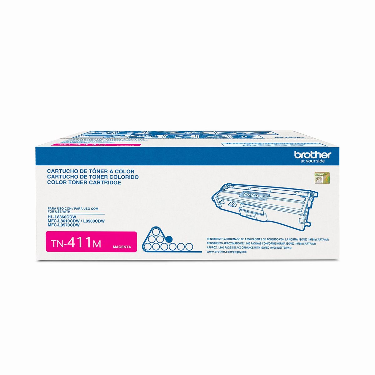 BROTHER - Toner Brother Tn-411 Magenta Genuino Hl-l8260 L8360 L8610 L8900