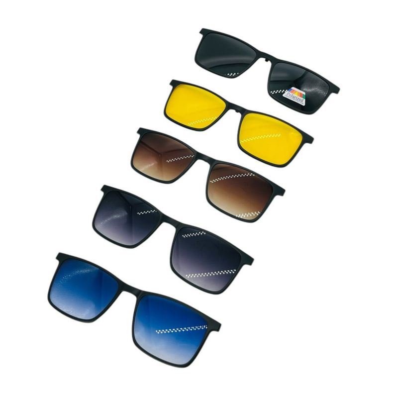 GENERICO - LENTES DE SOL CLIP ON MAGNETICO 5 EN 1