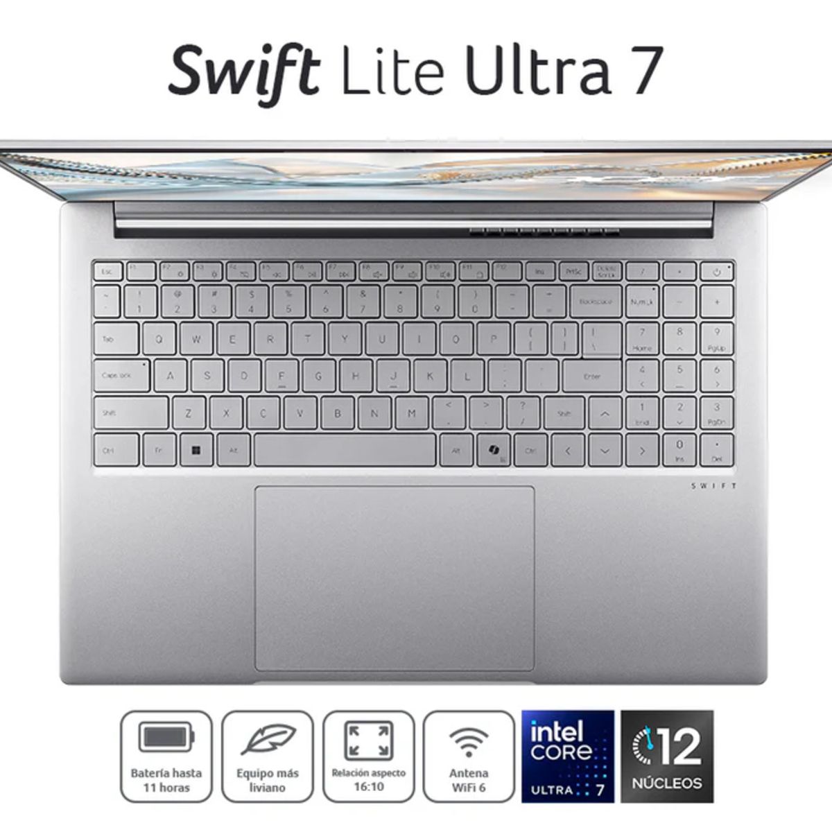 ACER - Notebook Acer  SFL16-51M-71HH-1 IntelCoreUltra7 155U  1TB SSD 16GB RAM Pantalla 16