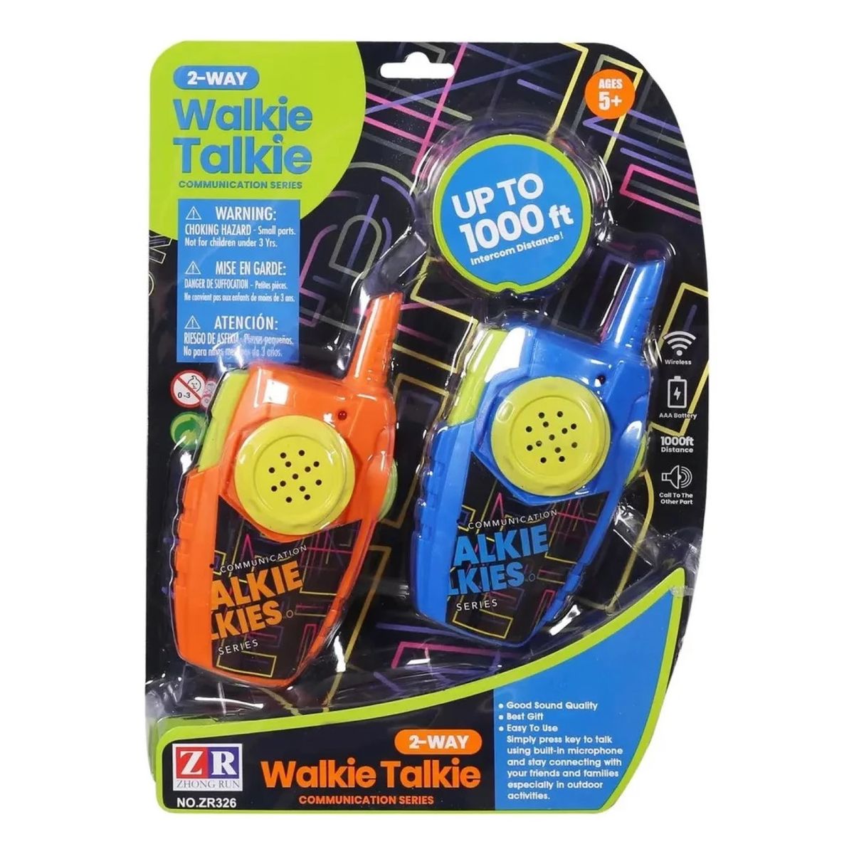 GENERICO - Kit 2 Walkie Talkie 300m para Niños 55265