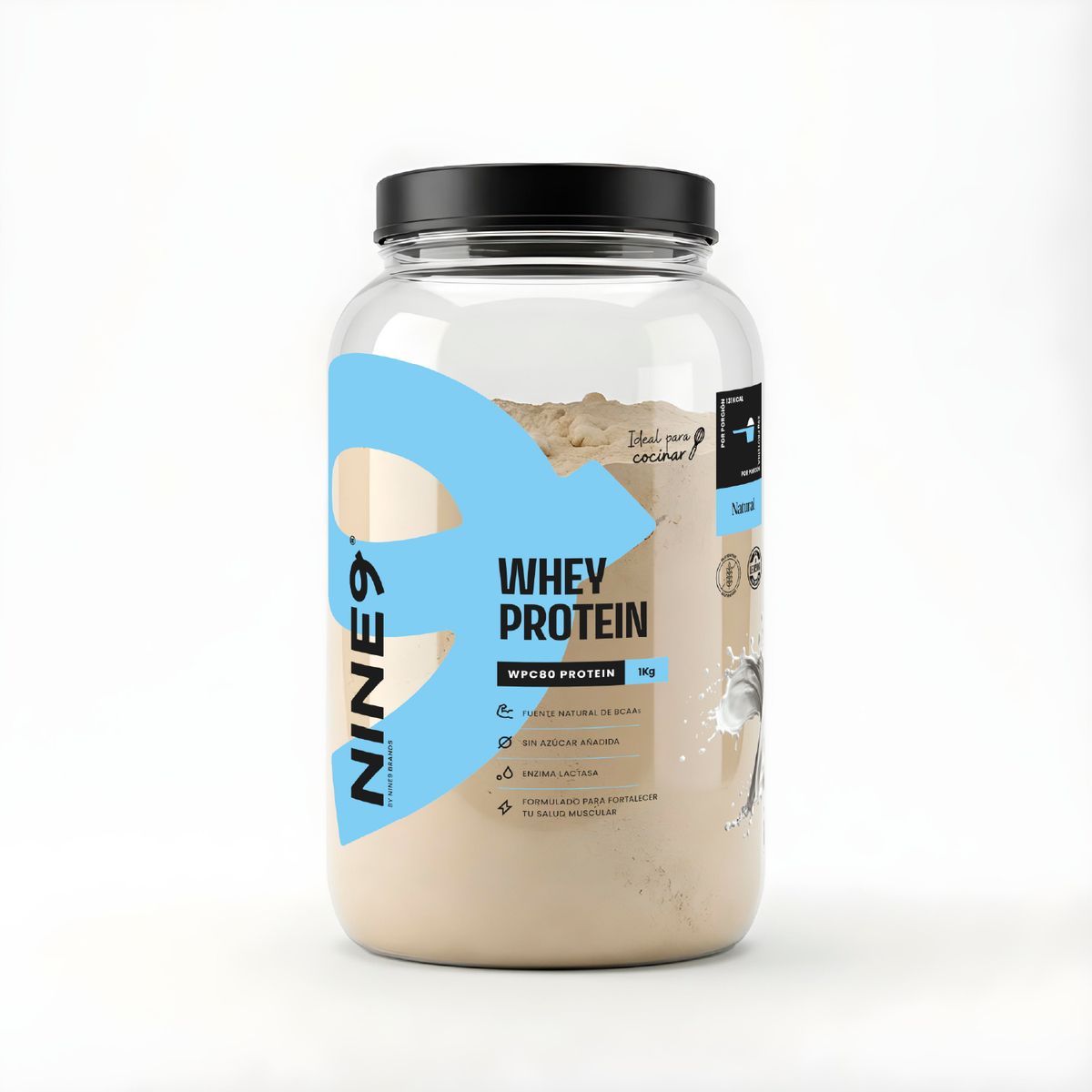 NINE9 BRANDS - Proteina Whey Sin Sabor Natural NINE9 1 Kg