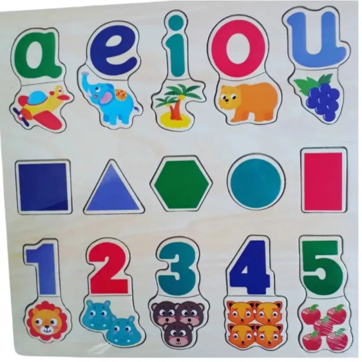 OEM - Tabla Vocales y Números Puzzle Encaje