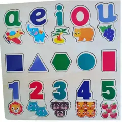 OEM - Tabla Vocales y Números Puzzle Encaje