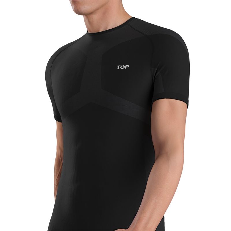 TOP - Camiseta Manga Corta Deportiva Primera Capa Microfibra Top