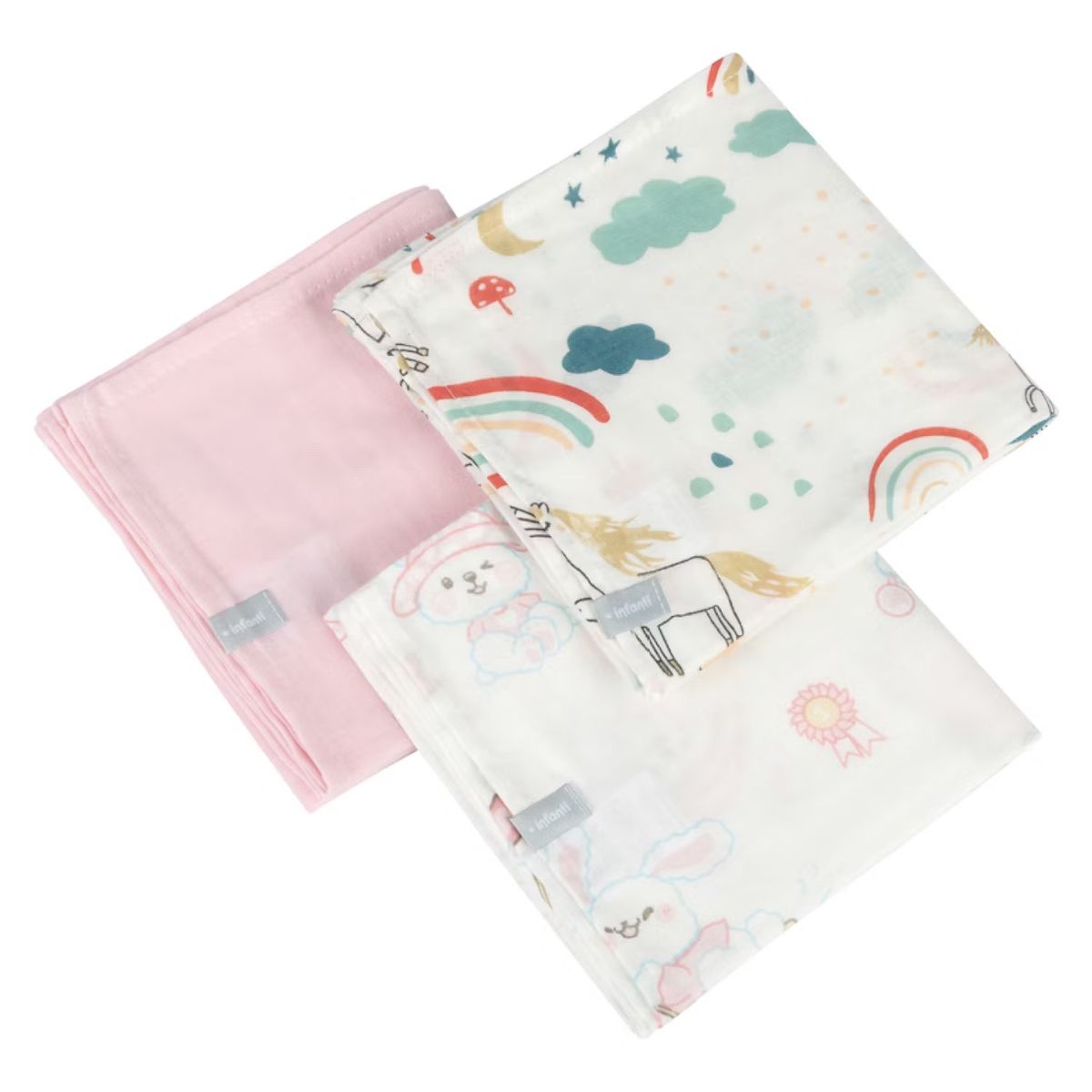 INFANTI - Pack 3 Tutos Infanti Rosado 75x75cm