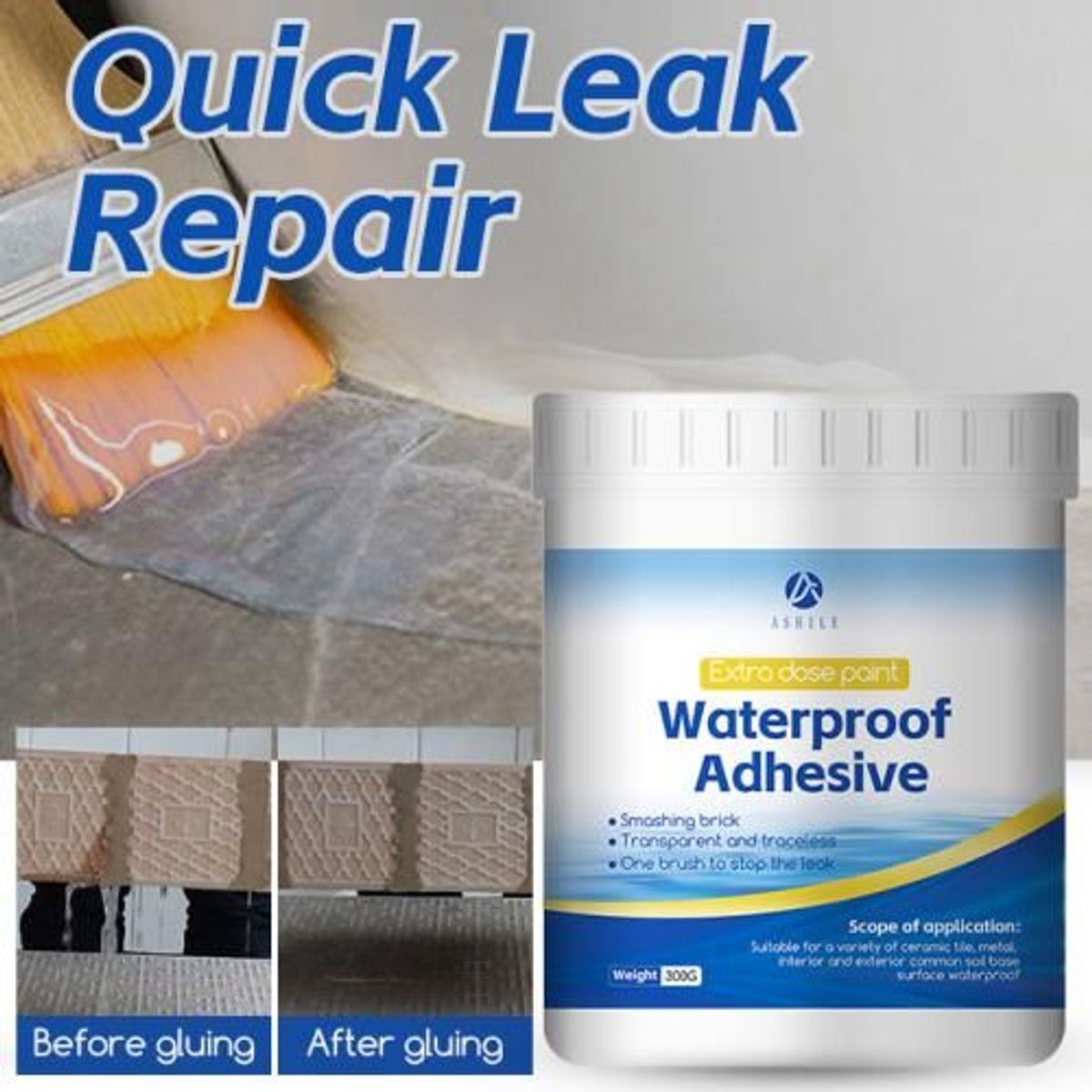 GENERICO - Adhesivo Transparente Impermeable 300GR