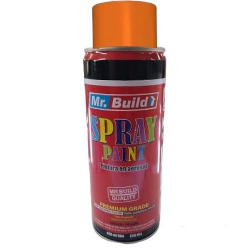 GENERICO - PINTURA SPRAY FLUORESCENTE MR BUILD NARANJA 400ML