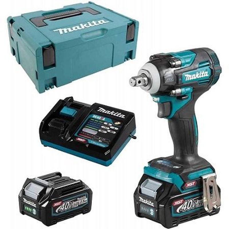 MAKITA - LLAVE DE IMPACTO INALAMBRICO 12 40V MAKITA INCLUYE 2 BATERIAS 25AH + CARGADOR RAPIDO