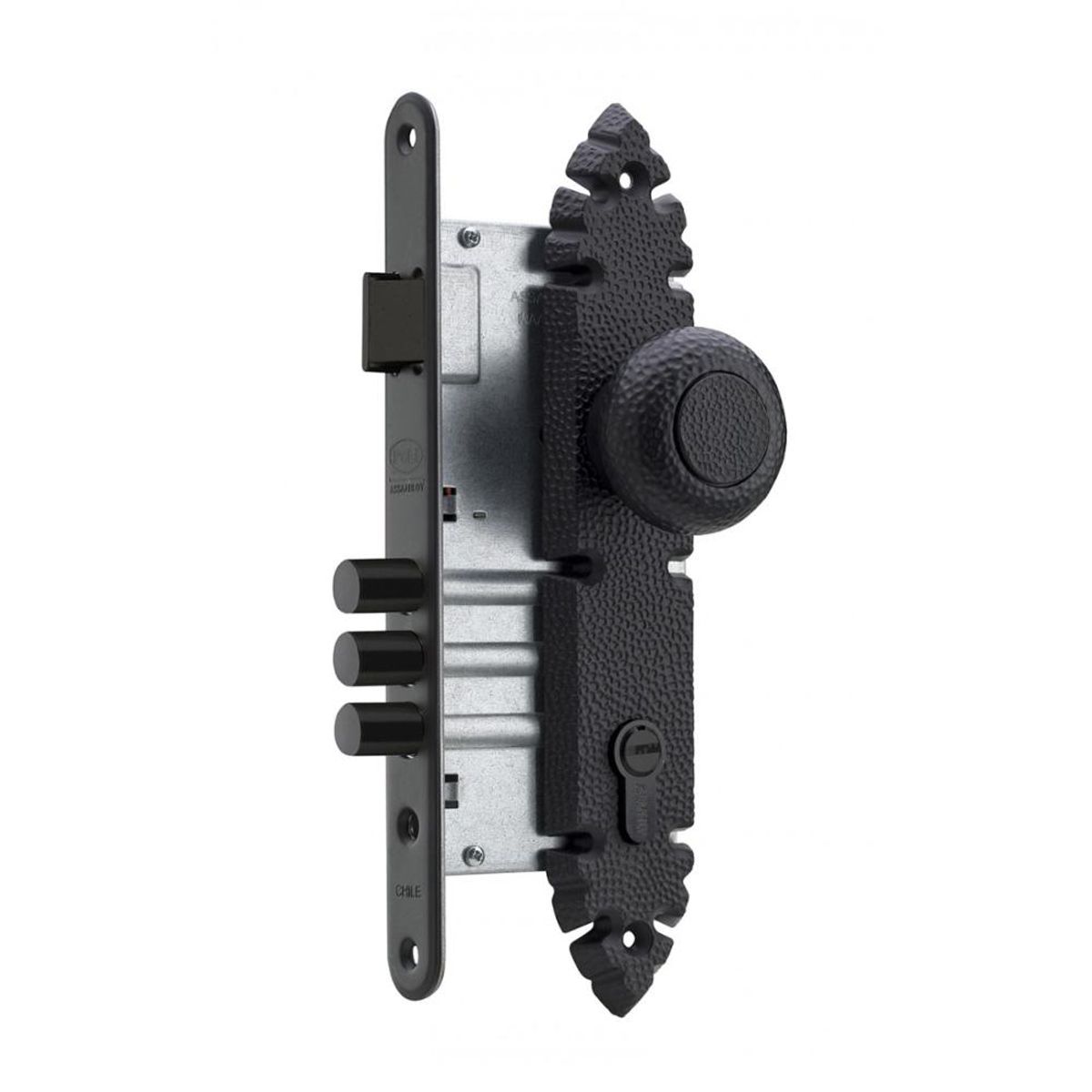 POLI - CERRADURA POLI EMBUTIDO RUSTICA POMO ACCESO FIJO 105101