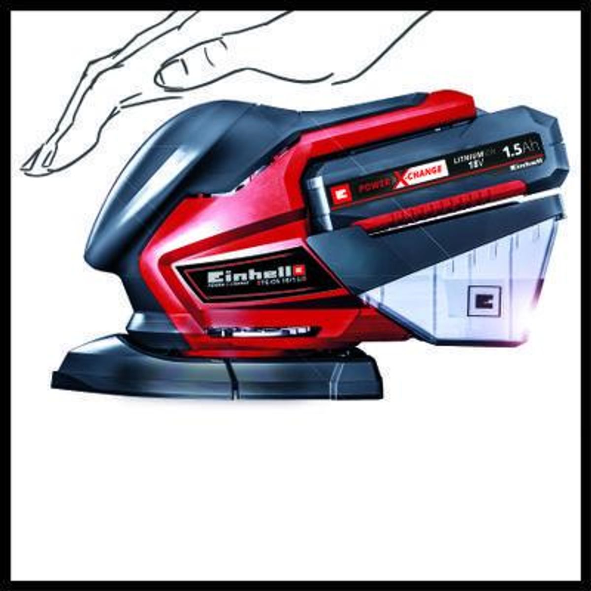 EINHELL - LIJADORA ORBITAL INALAMBRICA EINHELL  TE-OS 18150 SOLO  18V