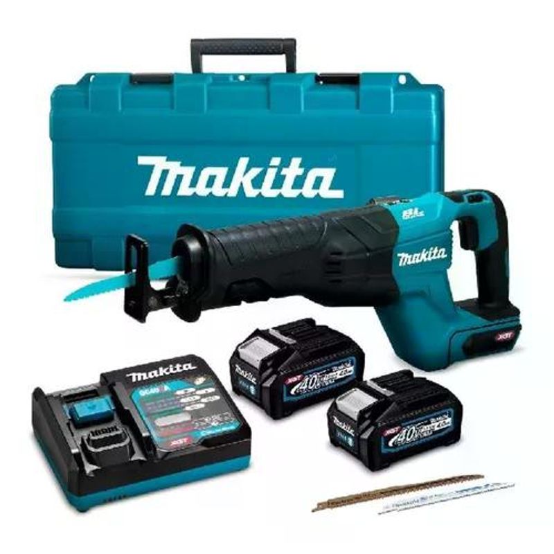 MAKITA - Sierra Sable Inalambrica Makita 40v + Bl4040x2+dc40ra Jr001g