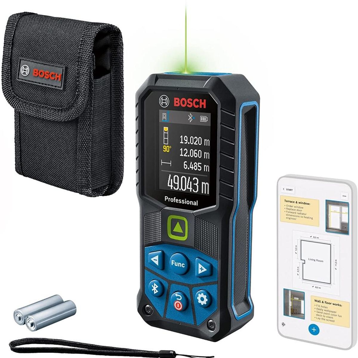 BOSCH - Medidor Laser Bosch Glm 50-27 Cg Conecti 50m verde