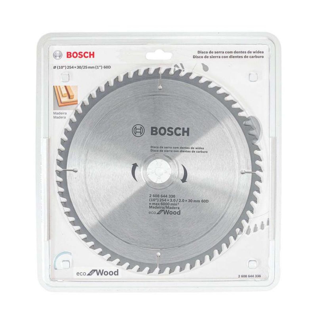 BOSCH - DISCO SIERRA   BOSCH ECO 254MM 10 X 60 DIENTES