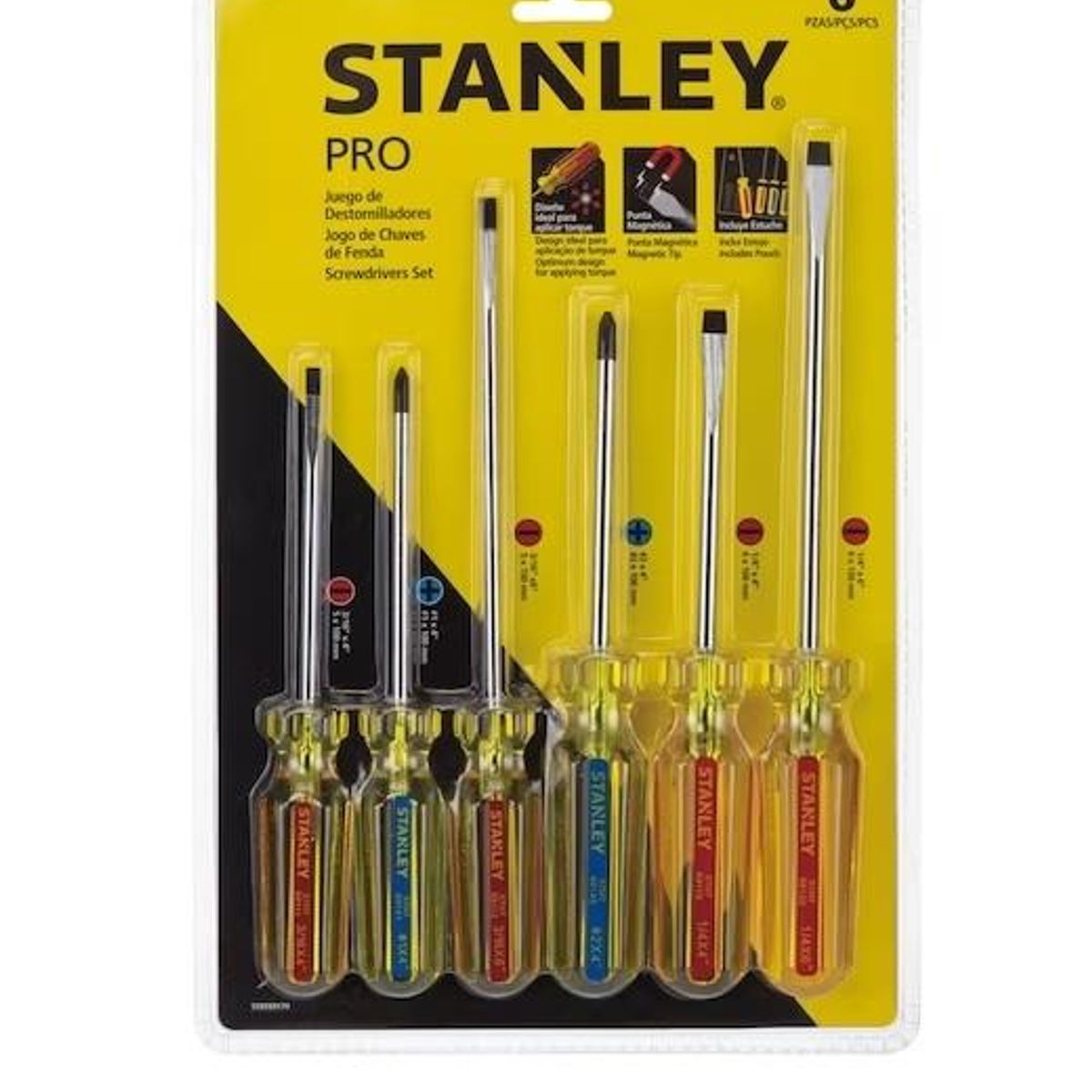 STANLEY - JUEGO 6 DESTORNILLADORES PRO 69170 STANLEY