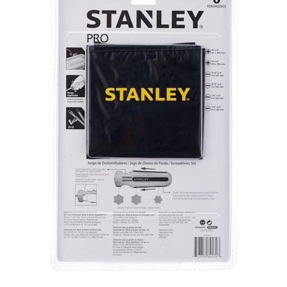 STANLEY - JUEGO 6 DESTORNILLADORES PRO 69170 STANLEY
