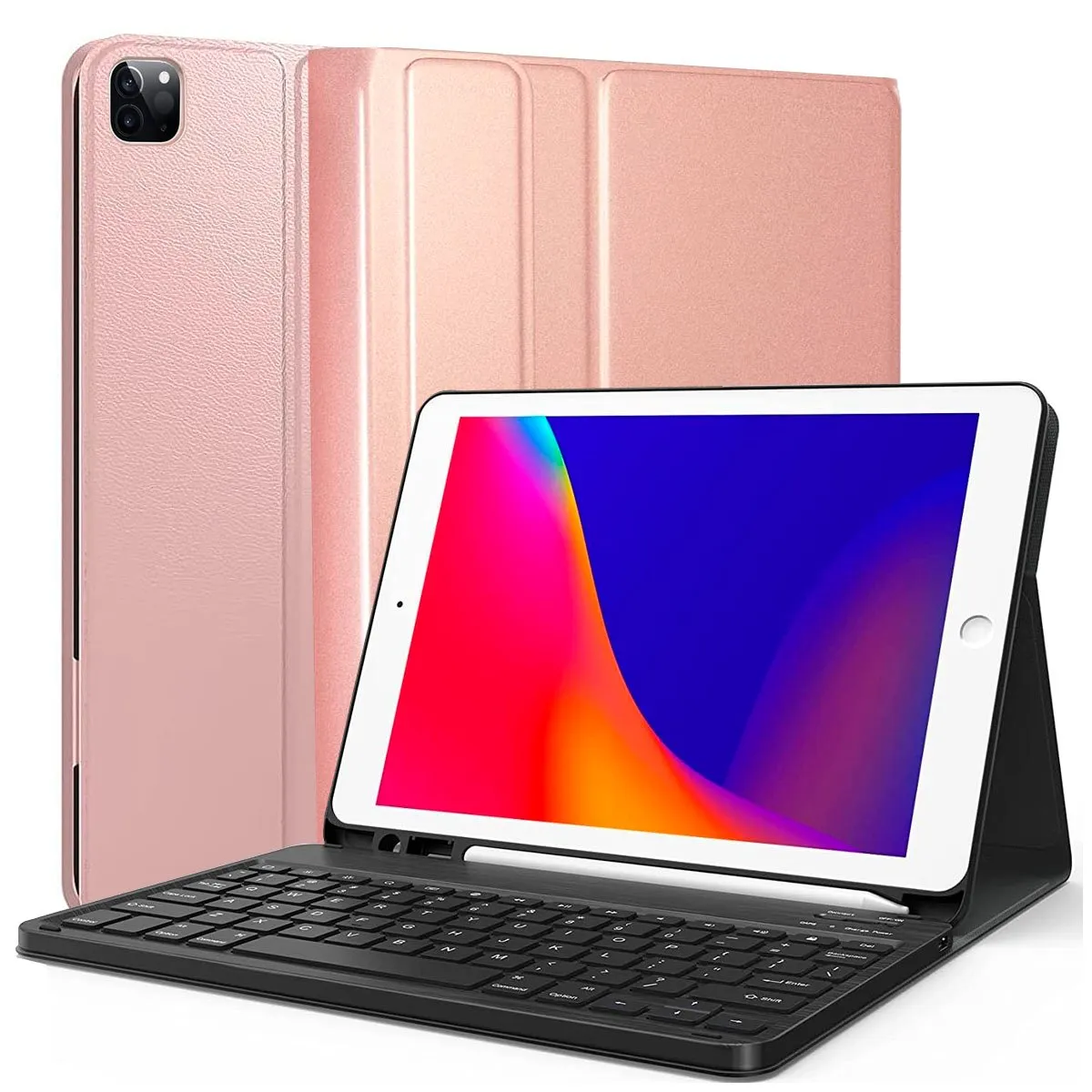 JOIGO - Funda Con Teclado Para iPad 11 iPad 11 Pro Con Ranura Rosado