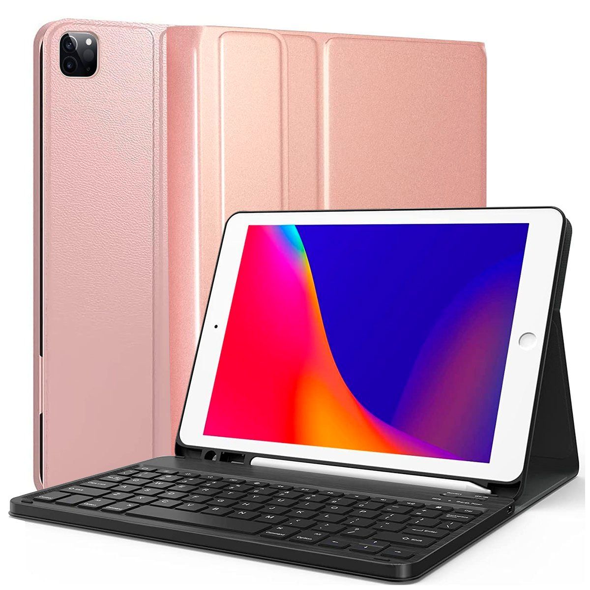 JOIGO - Funda Con Teclado Para iPad 11 iPad 11 Pro Con Ranura Rosado